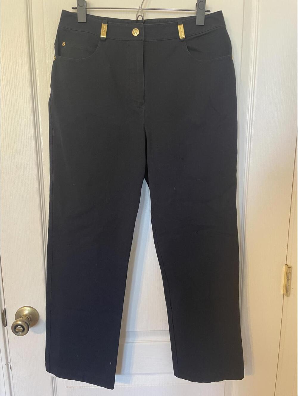 St. John Sport Black High Rise Jeans Size 8